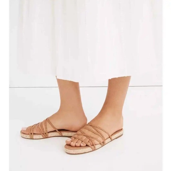 Madewell The Kathryn Brown Braided Slide Sandals SZ 10 MD777 New - Picture 2 of 6